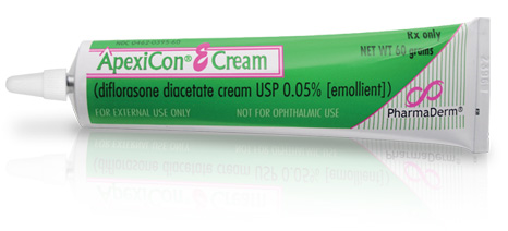 ApexiCon® E Cream (diflorasone diacetate cream USP 0.05% [emollient]) tube